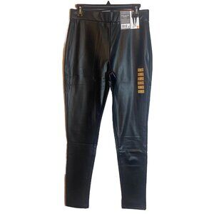NWT Berkley Jensen Faux Leather Skinny Pants Leggings Size Women’s Medium Black